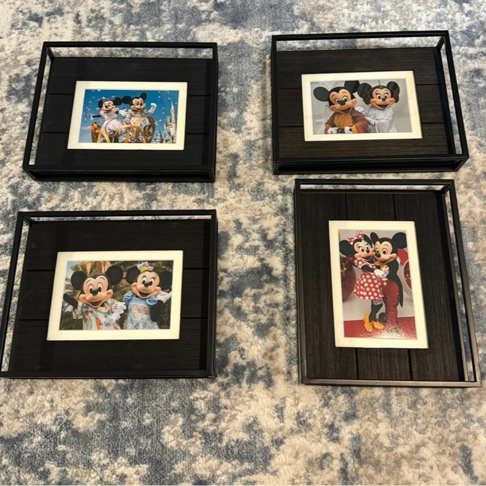 Black Mickey and Minnie Picture Frame Set